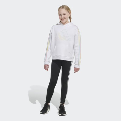 

adidas Многоцветный флисовый худи с 3 полосками (увеличенный размер) Детские