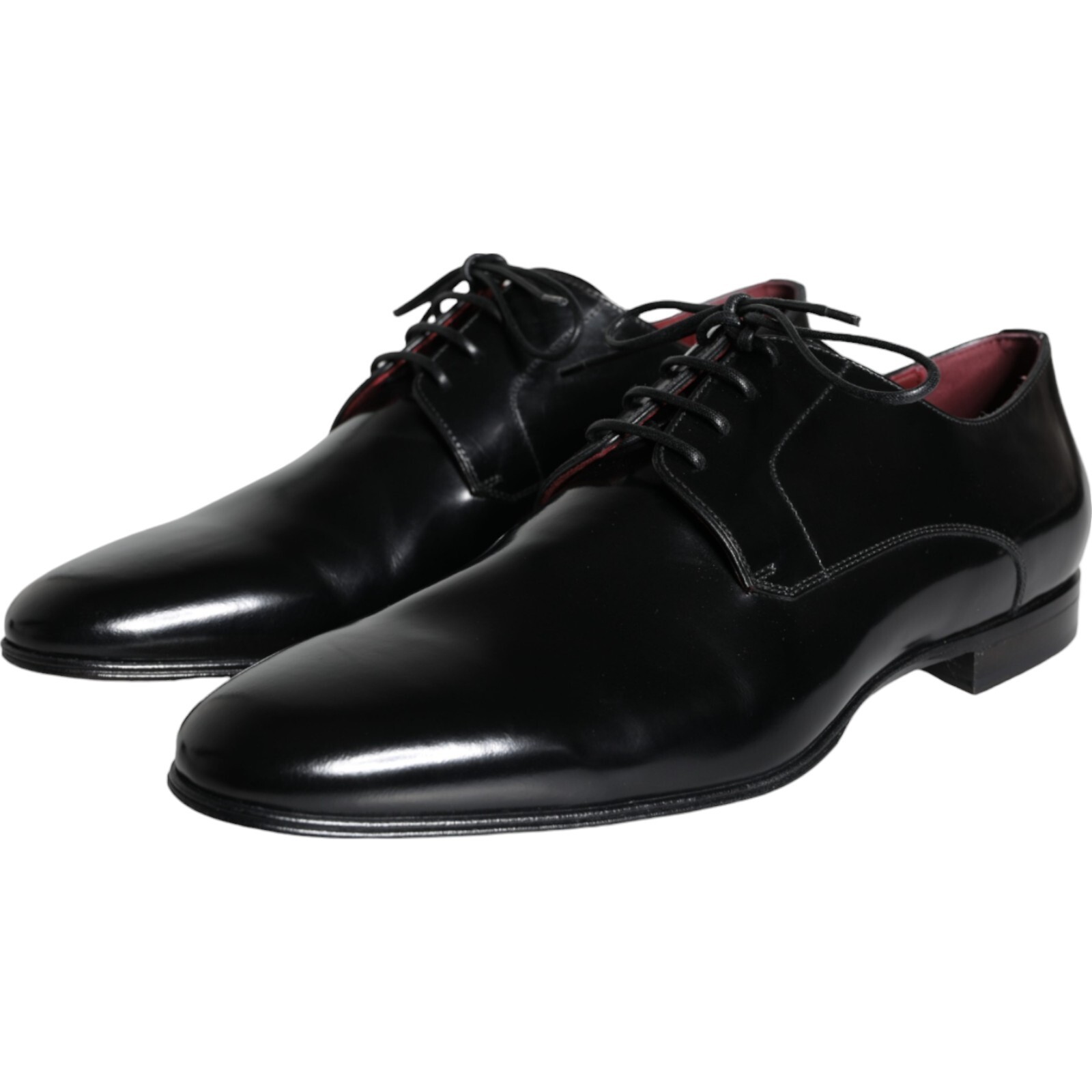 Pre-owned Dolce & Gabbana Shoes Black Calfskin Leather Derby Dress Men Eu43 / Us10 900usd