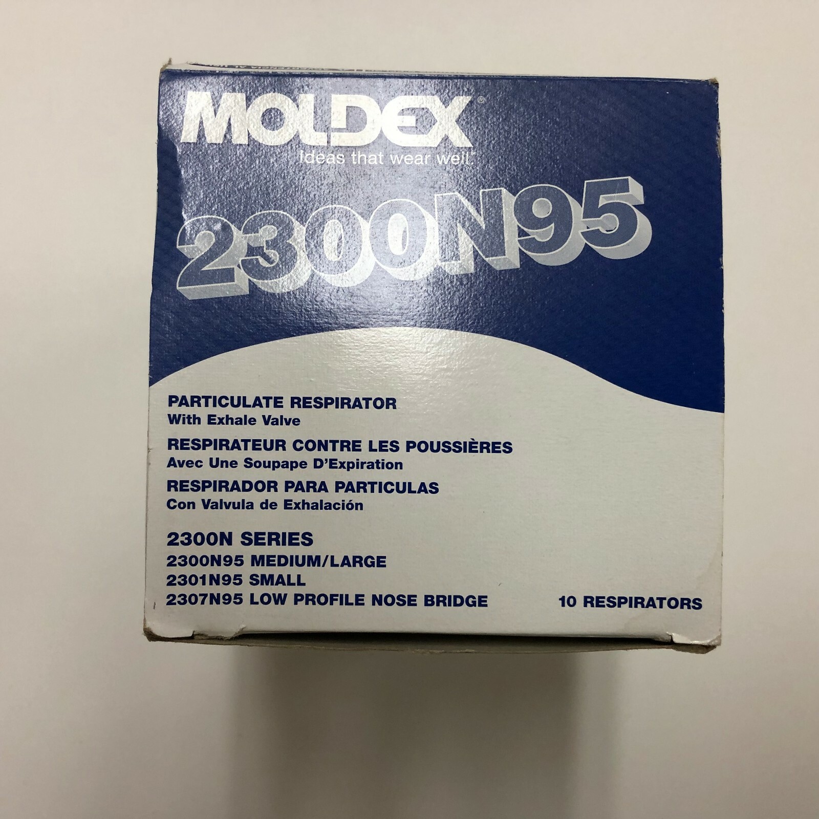 Moldex 2300N95 Series Particulate Respirator Half-Face Mask Med/Large 10/Box