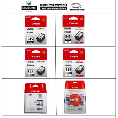 Original Canon PG545 CL546 PG545XL CL546XL LOT Ink Cartridges For PIXMA TS3100