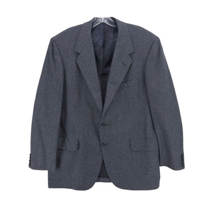 OXXFORD CLOTHES Onwentsia Blazer Sport Coat Blue Gray Woven Pattern Size 42