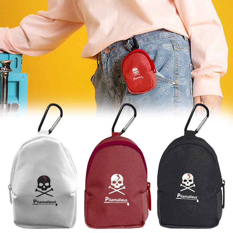 Ball Pouch Tee Holder Leather Golf Balls And Tees Holder Belt Waist Bag