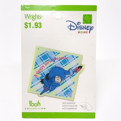 Wrights Disney Home Pooh Collection Eeyore Patche Iron On NEW