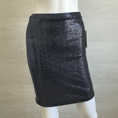 Madison & Berkeley Women's Blue Sequin Mini Skirt Size Small A86