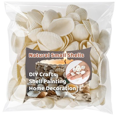 90 PCS White Sea Shells - 0.8-1.2 in Small Clam Shells Tiny Shells for Crafts...