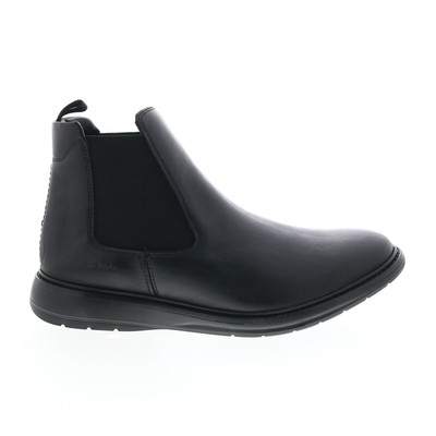 

Clarks Chantry Top 26161205 Мужские черные кожаные ботинки челси без шнурков, Черный, Clarks Chantry Top