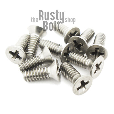 #4-40 x 5/16'', Phillips Flat Head Screws, A2 304 18-8, Stainless Steel