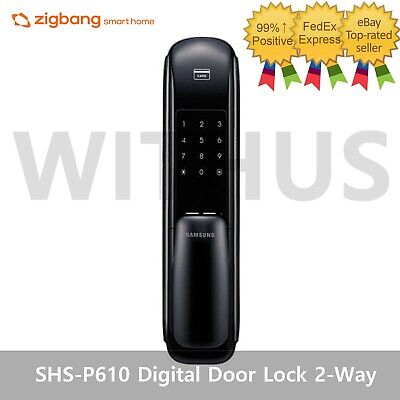 Zigbang SHS-P610 Digital Door Lock 2-Way Push/Pull Double Lock Touch Pad Black