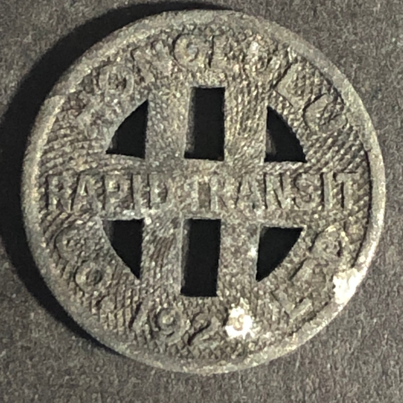 趣味 TRANSIT Honolulu Rapid Transit Co. 1924 G/F One Full Fare Zinc