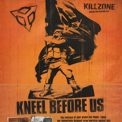 KILL ZONE - 2005 Original VTG 2-Pg Poster Art/Print Ad PS2 Game 27x42cm EGM 187