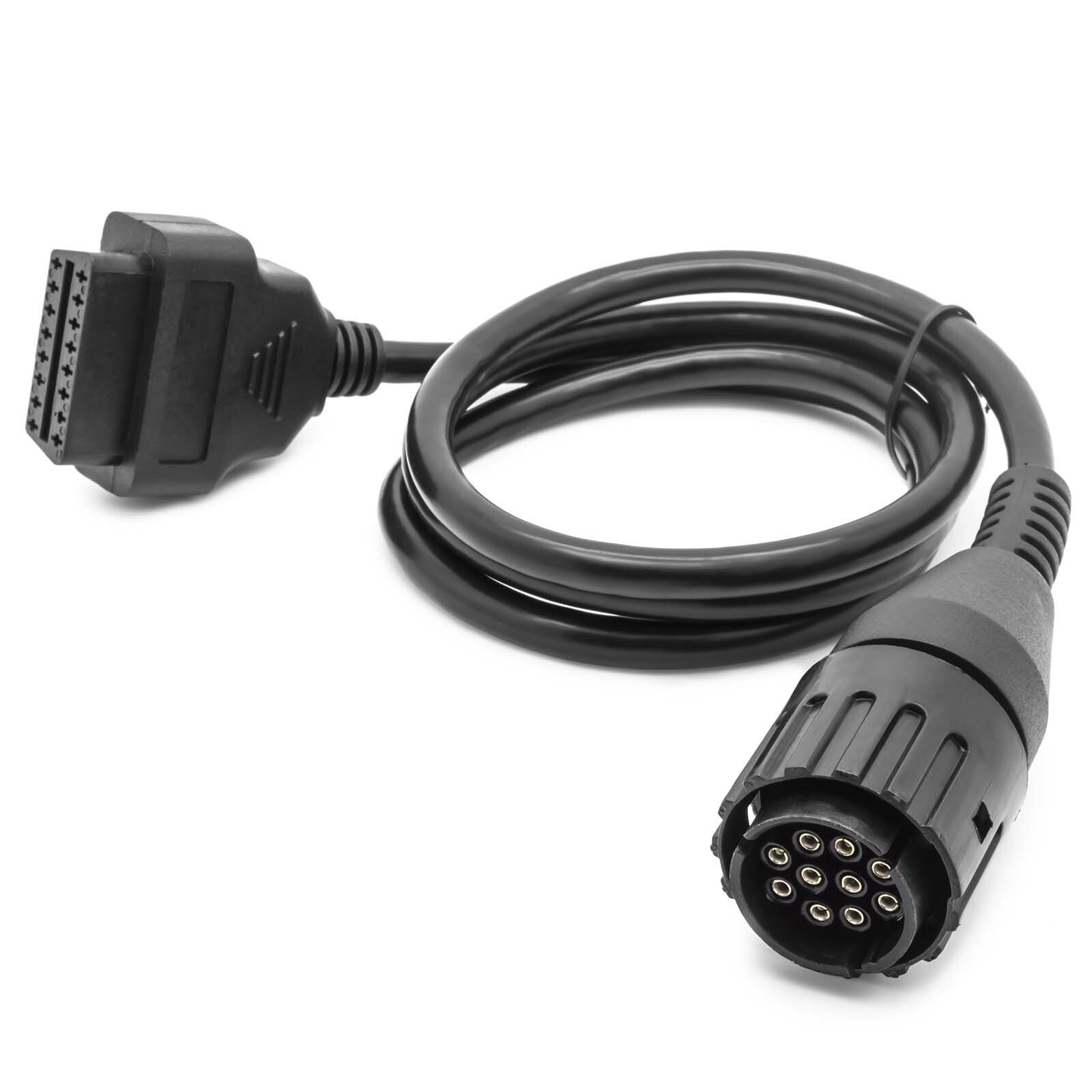 Vehicle Car OBD 2 On 10 Pole Plug Diagnostic Adapter Cable For BMW