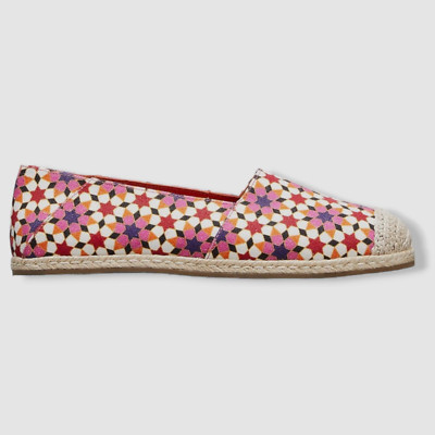 $845 Manolo Blahnik Women's Pink Red Linen Espada Espadrille Flats Shoes Size 39