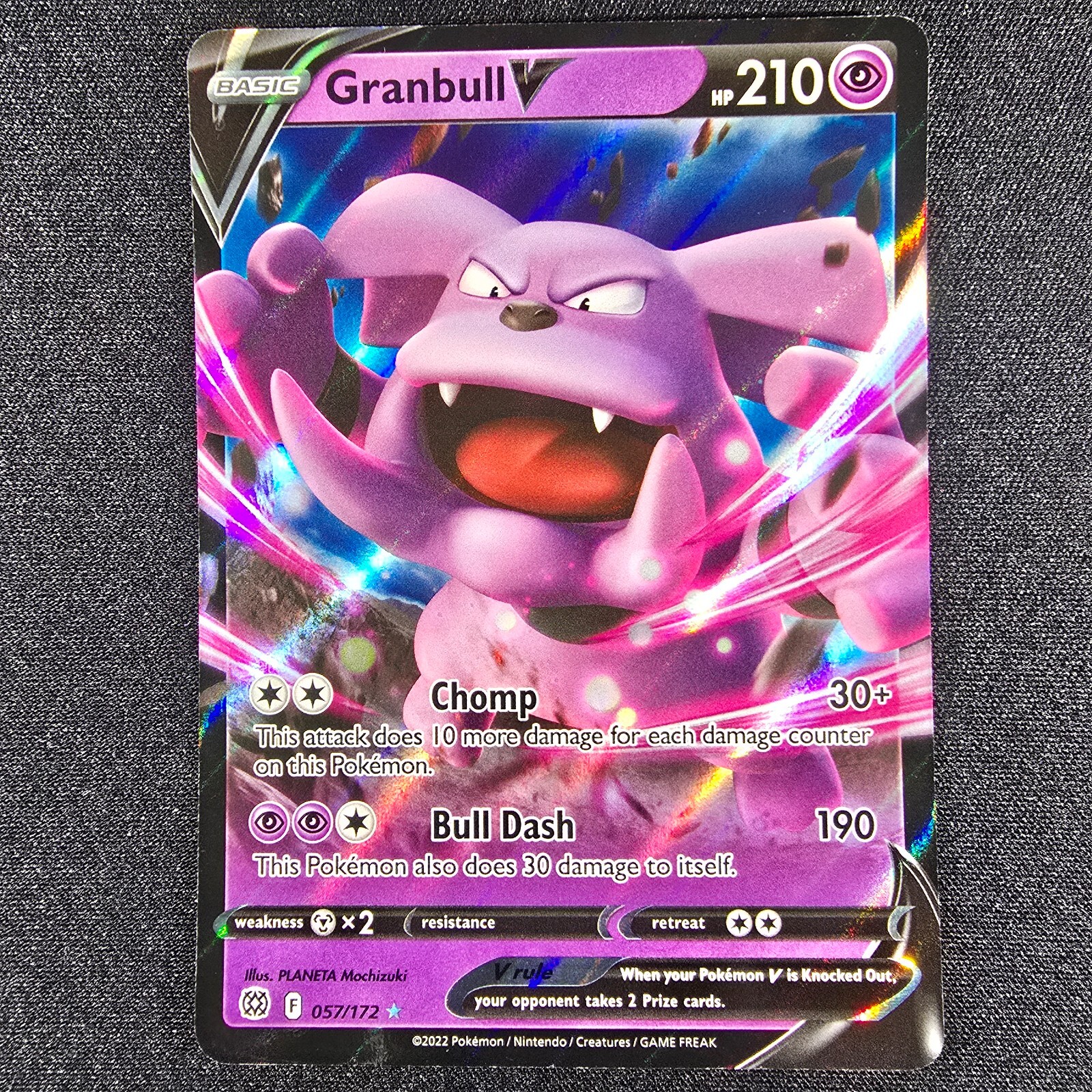 granbull v pokemon card value TCG - Brilliant Stars Full Art Holo 057/172 Colorless Bull Dash (190) This Pokmon also does 30 damage to itself Granbull V 057/172 - Brilliant