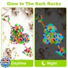 500pc Glow in The Dark Stones Glow Pebbles for Outdoor Garden Luminous Pebbles Glow in Dark Pebbles Glowing Fish Tank Rocks Glow Stones for Yard Walkway Pathway Aquarium,Color