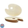 12 Pack Unfinished Wood Palette 12 x 9 inch Wooden Oval Painting Palette for Crafts