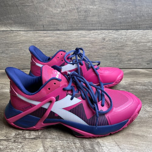 diadora テニスシューズ ブラック/ピンク diadora テニスシューズ ブラック/ピンク ディアドラ テニス