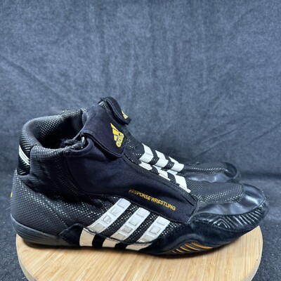 Adidas Response Wrestling Shoes Sneakers Men Size 15 M Black Zip Up MMA