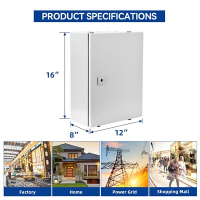 12'' 16'' 24'' Metal Electrical Enclosure Junction Box IP66 Waterproof Outdoor