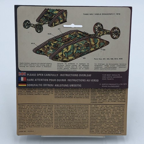 Airfix World War 1 Tank Scale Model Kit