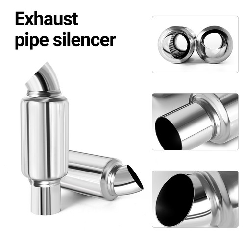 2"2" Stainless Steel Exhaust Pipe Muffler Tip Resonator Sound Tuning