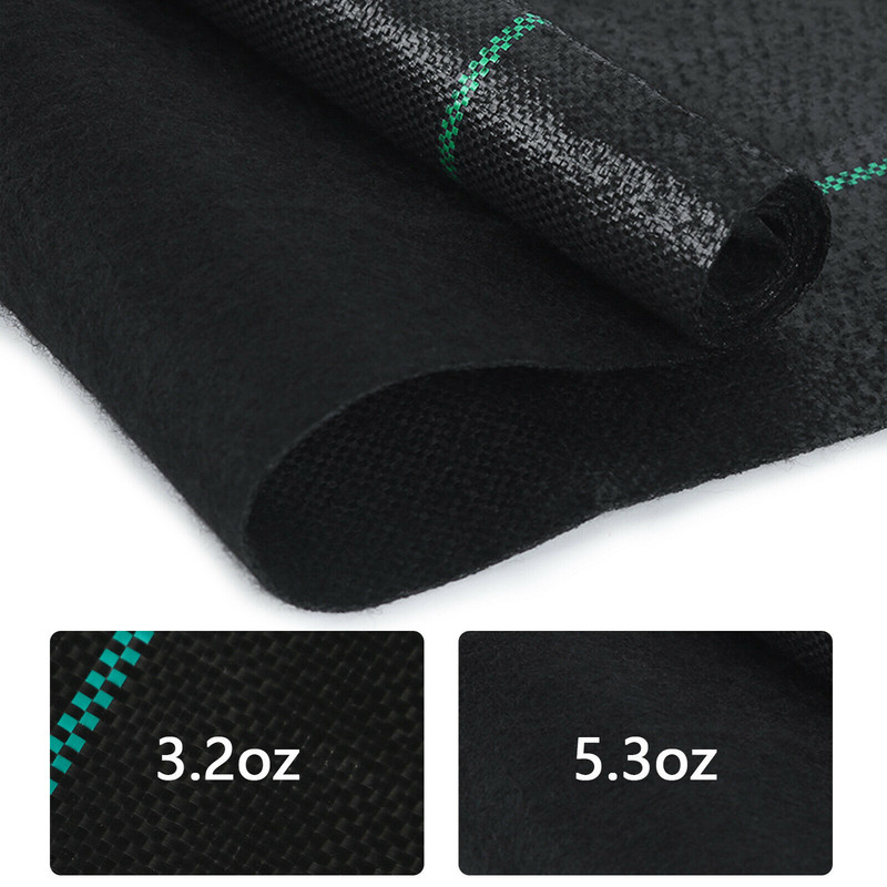 3.2/5.3 oz Heavy Duty Landscape Fabric Garden Weed Barrier Woven