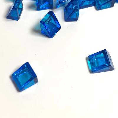 75 per lot NEW LEGO Transparent Blue 1x1 2/3 Roof Tiles (50746/4244366) cheese