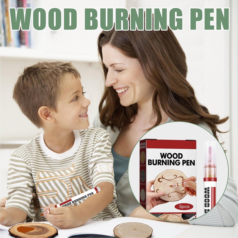 3PC Safe Scorch Marker For DIY Projects Easy Use Safe Wood Burning Pen