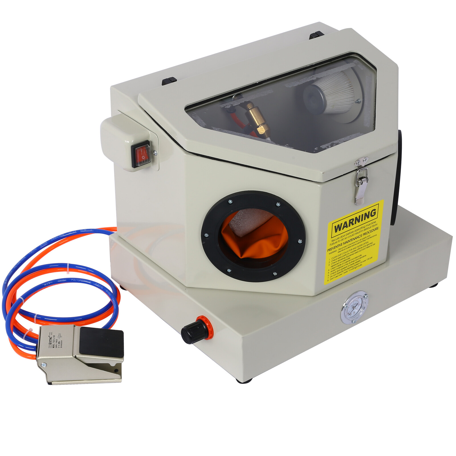 Mini Sandblaster Blast Gloves for No Sand Leakage Bright LED Lighting System