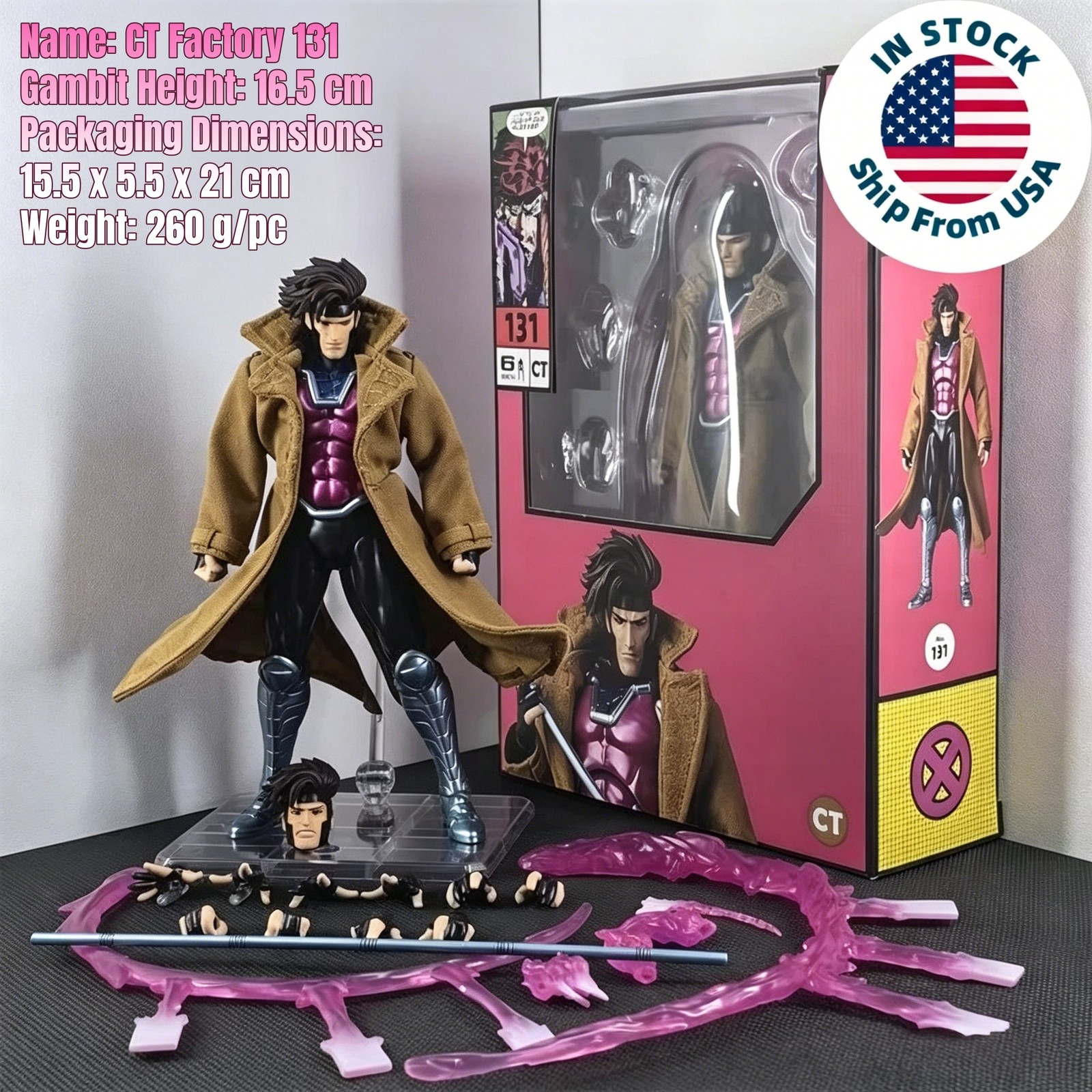 Gambit X-Men Comic Version w/Accessory 6