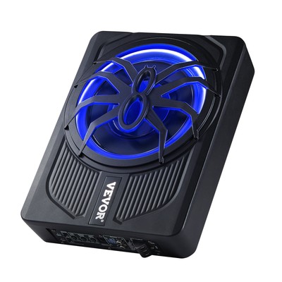 VEVOR 220W 10'' Slim Under-Seat Active Car Subwoofer Hi-fi Speaker Sub Amp Box