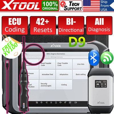 XTOOL D9 OBD2 Bi-directional Car Scanner Diagnostic Tool K*ey Programming Coding