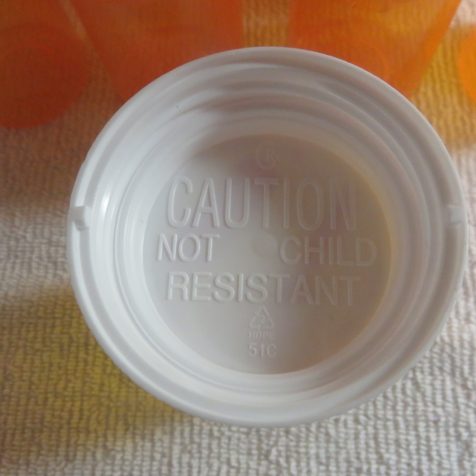 Lot Of 21 Empty Used RX Amber Pill Bottles With Safety Lids -All Same Size PM-30