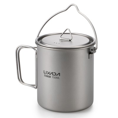 750ml  Pot + Campfire Tripod Pot Hanger Camping Tool Set Y3C4
