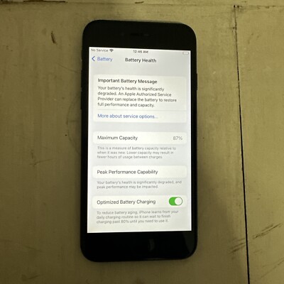 Apple iPhone 7 - 32GB - Black (Unlocked) - Bad Battery