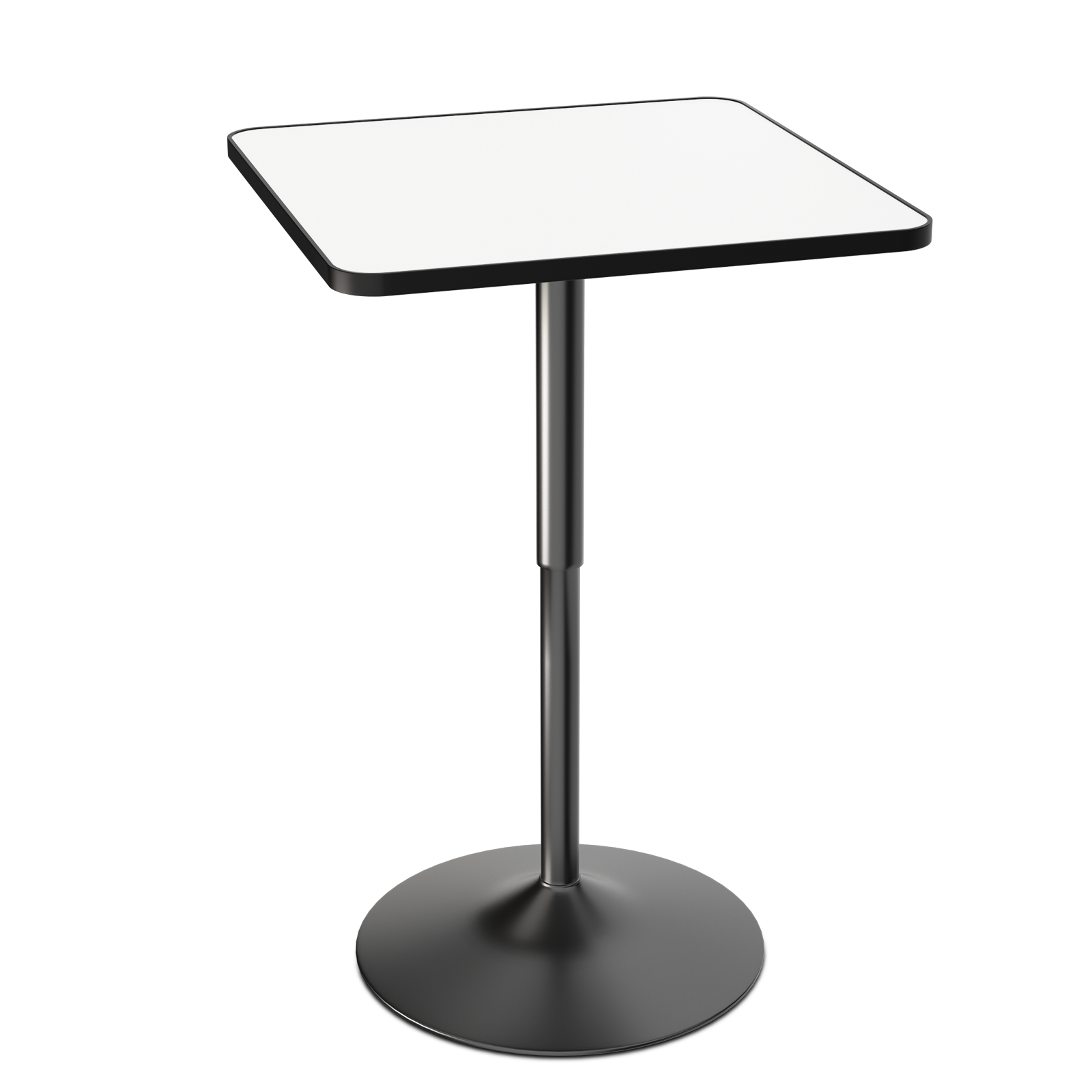 White Adjustable Counter Height Pub Bar Cocktail Table Wood Rectangular Tabletop