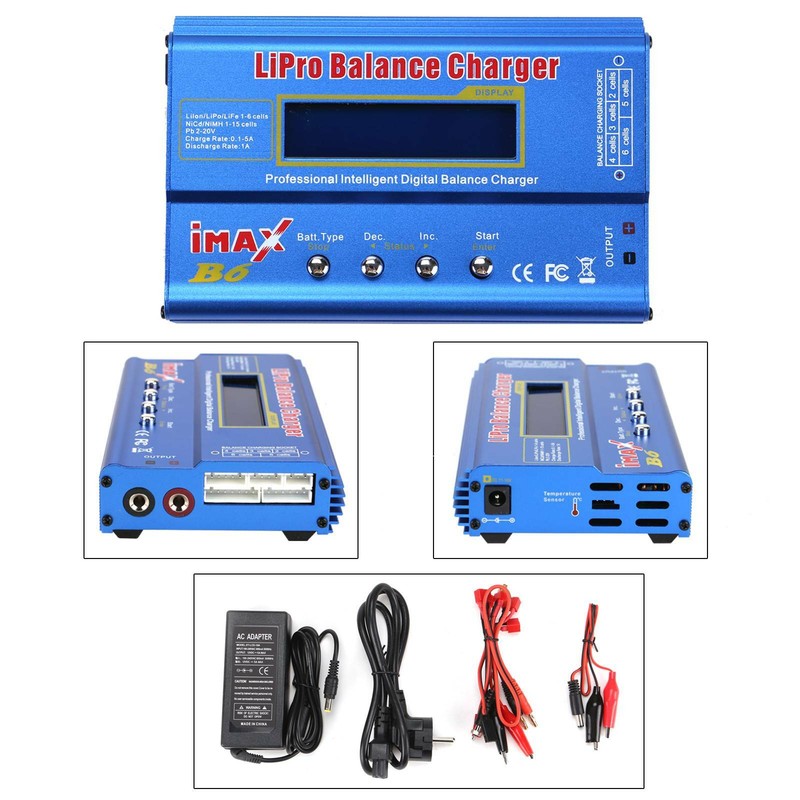IMAX B6 B6AC LCD-Bildschirm Digital RC Lipo NiMh Akku Balance Ladegerät Lader DE