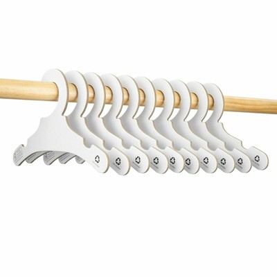 Children White 23CM Recycable Paper Cardboard Coat Clothes Hangers Storage 36PCS
