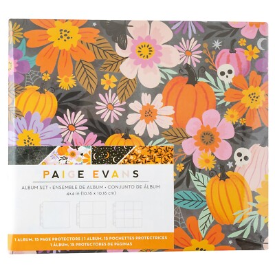 Paige Evans Tricks & Treats Album 4''X4''-16 Pieces
