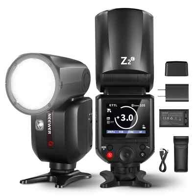 NEEWER Z2-C TTL Round Head Flash Speedlite for Canon Cameras - NEW