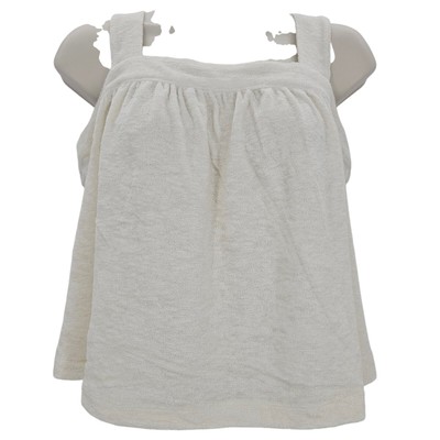 Marine layer Womans size M Terry Out Tank Top in Cloud Dancer Off White NEW
