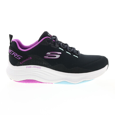 Skechers DLux Fitness-Roam Free Womens Black Lifestyle Sneakers Shoes