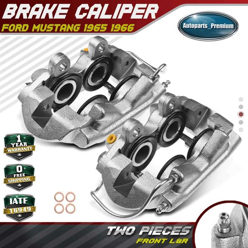 2x Disc Brake Caliper w/ 4 Piston for Ford Mustang 1965 1966 Front Left & Right