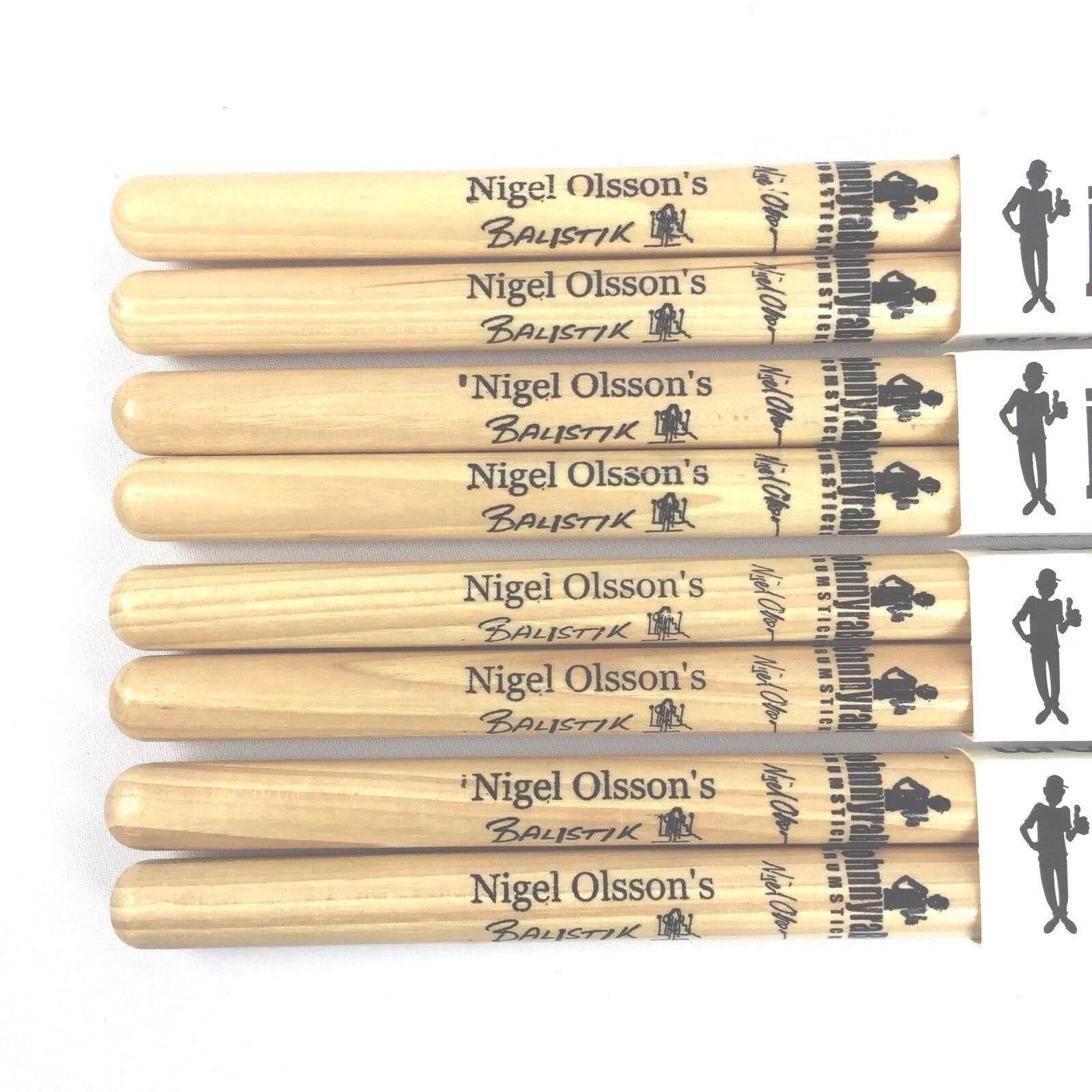 Johnny Rabb Nigel Olsson's Balistik Hickory Drum Sticks 4 Pair