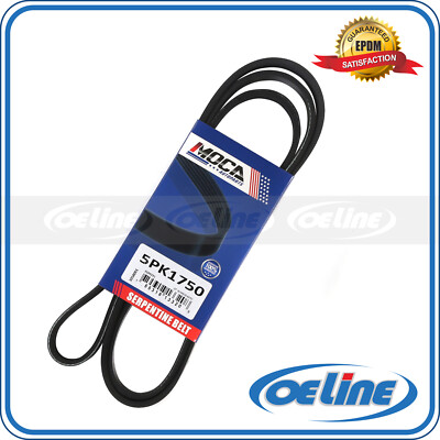EPDM Serpentine Belt 5PK1750 For Chevrolet Malibu Colorado GMC Cadillac