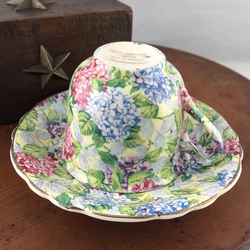 James Kent Ltd Hydrangeas Tea Cup Saucer Set Decoration only Longton England