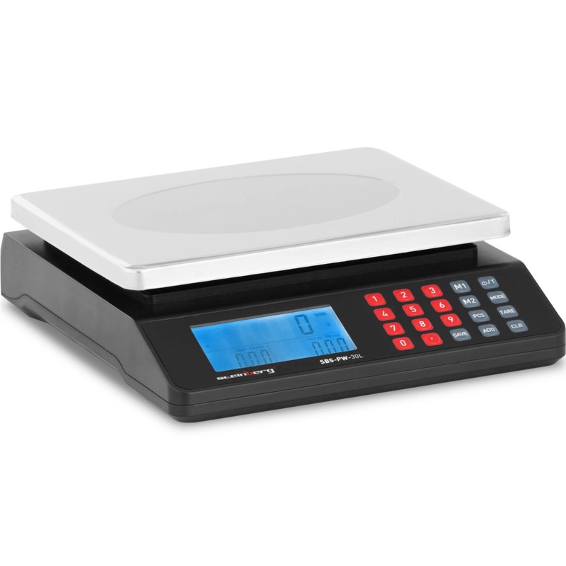 Preisrechenwaage Kontrollwaage Ladenwaage Marktwaage 30 Kg Lcd Memory-Tasten