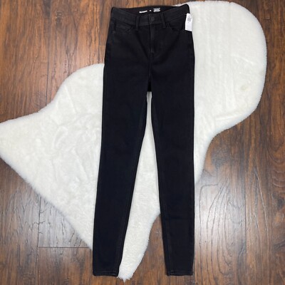 Old Navy Jeans 00 Rockstar Super Skinny Black High-Rise Stretch Women's NWT