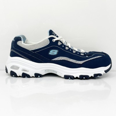 

Skechers Womens D Lites 11860EW Синие повседневные кроссовки, размер 10, Синий, D Lites
