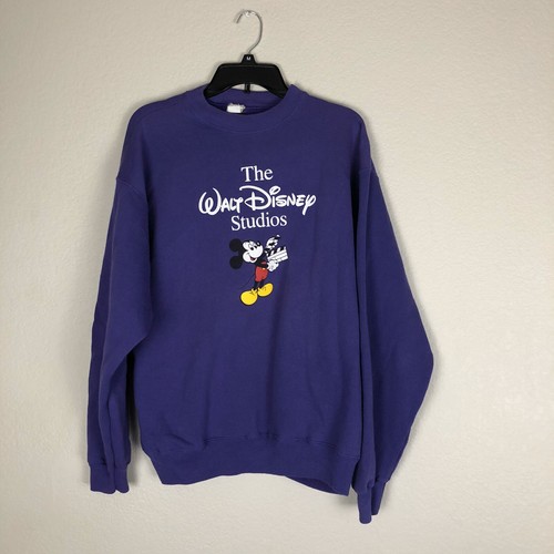 Walt Disney Studio Pullover Sweatshirt Size XL Purple Vintage