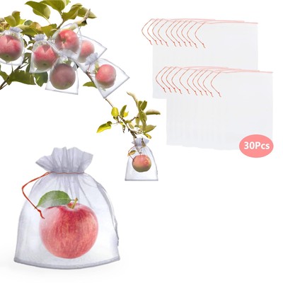 30 Pcs Fruit Protection Bags 10''×14'' Fruit Bags for Fruit Trees Durable Gar...